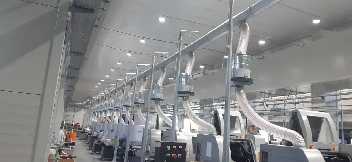 Централна аспирация на CNC стругове